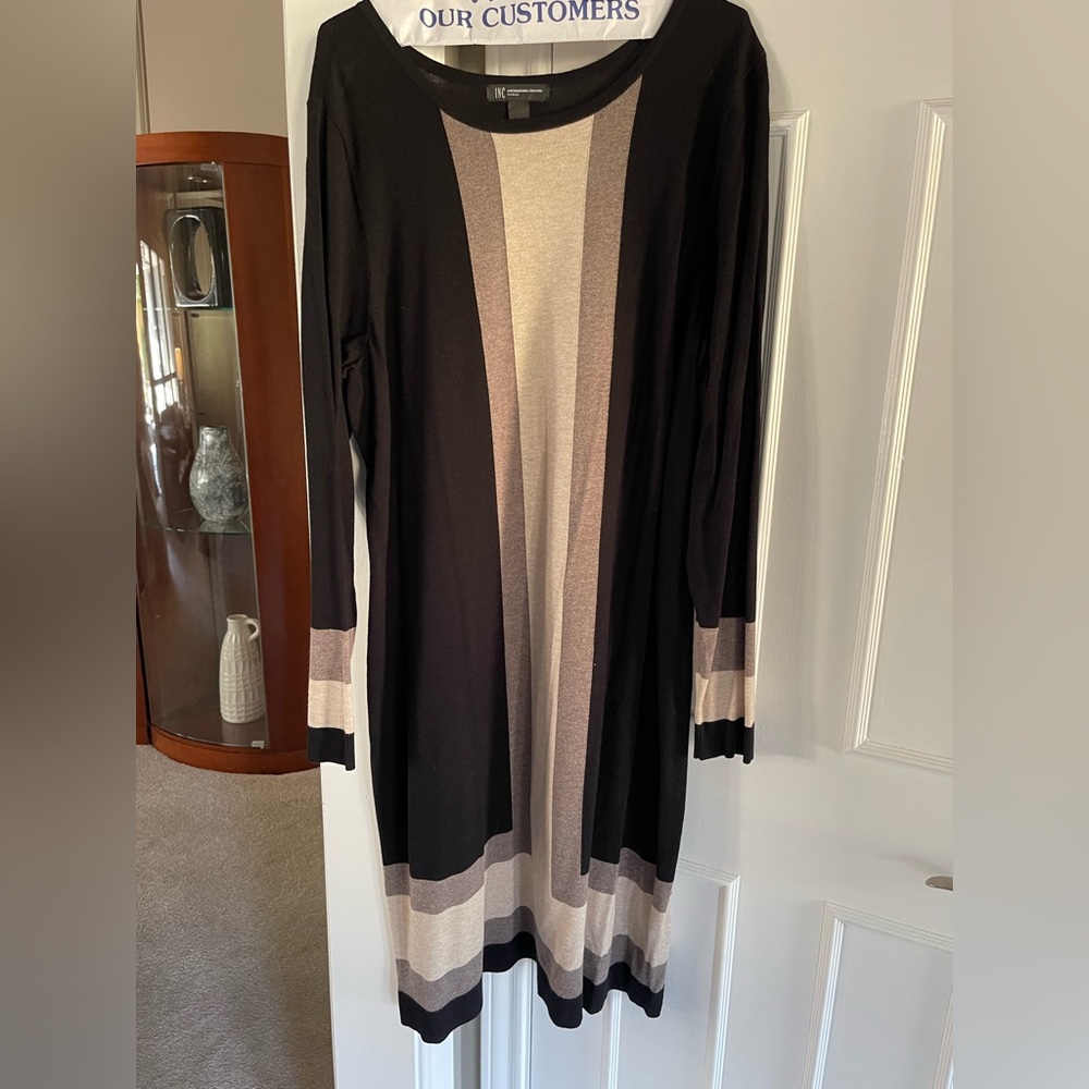 INC International Concepts Black and Beige Cardigan